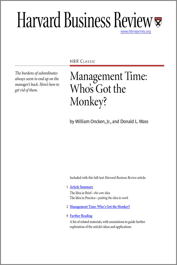 HBR - Who's Got The Monkey?